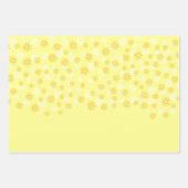 Witte en gele bloemen op pastelgeel inpakpapier vel (Voorkant 2)