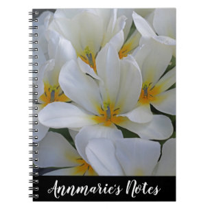 Witte en Gele Bloemen Persoonlijke Nota's Notitieboek
