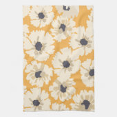 Witte en gele bloemmotieven theedoek (Verticaal)