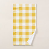 Witte en gele Buffalo Plaid Patroon Handdoek (Handdoek)