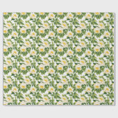 Witte en gele Claire de Lune pioenen Cadeaupapier (Vlak)