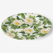 Witte en gele Claire de Lune pioenen Papieren Bordje (Gekanteld)