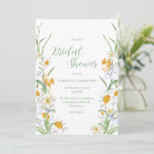 Witte en gele Daffodil Floral Vrijgezellenfeest Kaart (Staand voorkant)