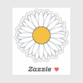 Witte en Gele Daisy Grafisch Sticker (Vel)