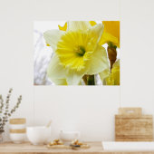 Witte en gele diaffodil poster (Keuken)