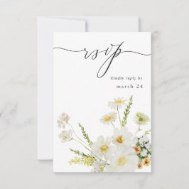Witte en gele Floral met RSVP 2