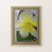 Witte en gele Frangipani-ventilator Legpuzzel (Verticaal)