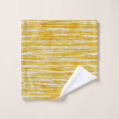 Witte en gele gestreepte vlekken bad handdoek (Wasdoekje)