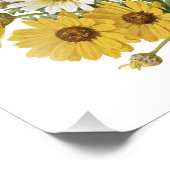 Witte en gele goudsbloemen foto afdruk (Hoek)