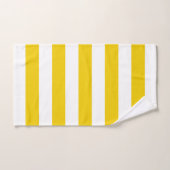 Witte en gele horizontale strepen bad handdoek (Handdoek)