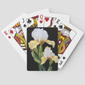 Witte en Gele Irissen Bloemstuk Pokerkaarten (Achterkant)