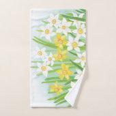 Witte en gele lentesaffodils bad handdoek (Handdoek)