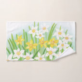 Witte en gele lentesaffodils bad handdoek (Handdoek)