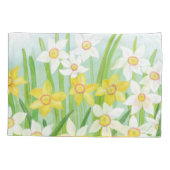 Witte en gele lentesaffodils kussensloop (Achterkant)
