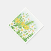 Witte en gele lentesaffodils Napkins Servet (Hoek)