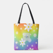 Witte en Gele Madeliefjes Tote Bag (Achterkant)