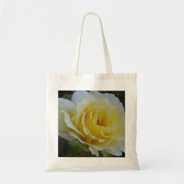 Witte en gele roos Canvas tas