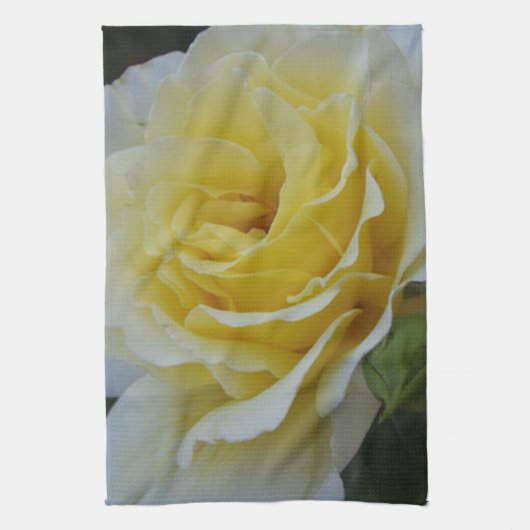 witte en gele roze handdoek (Verticaal)