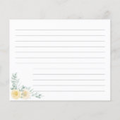 Witte en gele rozen Kaart Vrijgezellenfeest (Achterkant)