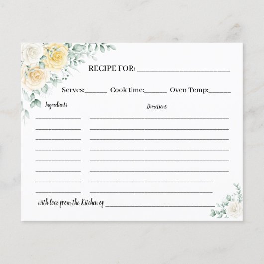 Witte en gele rozen Kaart Vrijgezellenfeest (Voorkant)