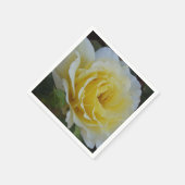 Witte en gele rozenservetten servetten (Hoek)