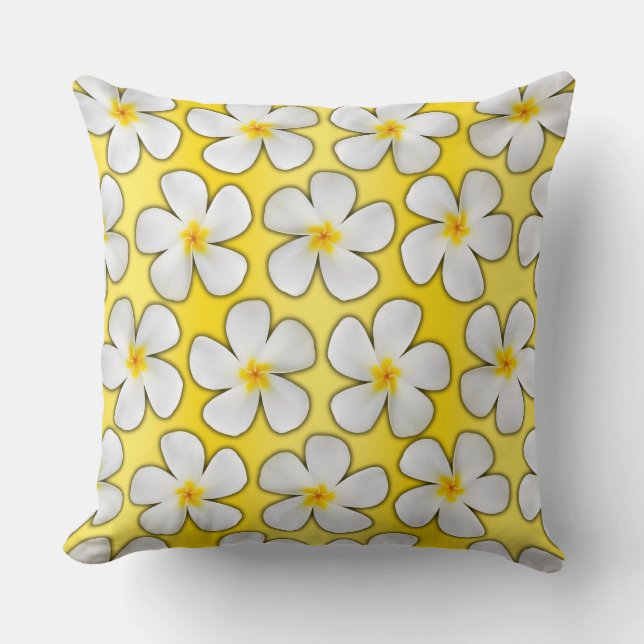 Witte en gele stekelbaars op geel kussen (Voorkant)