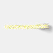 Witte en gele Stippen - Koolstof Grosgrain Lint (Voorkant)