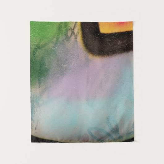 Witte en gele textiel wandkleed (Voorkant)