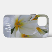 Witte en Gele Tuinbloemen Monogram Case-Mate iPhone Case (Achterkant (horizontaal))