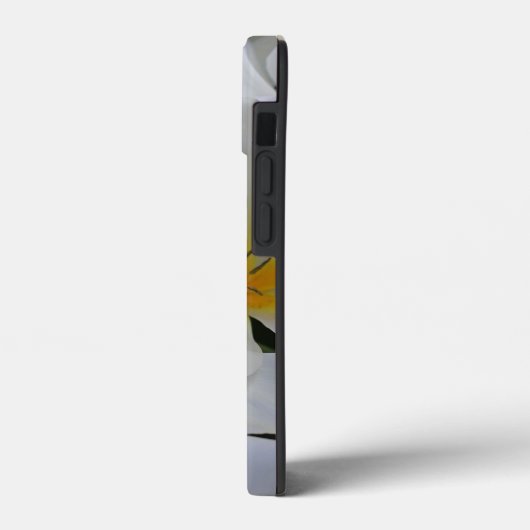 Witte en Gele Tuinbloemen Monogram Case-Mate iPhone Case (Achterkant / Links)