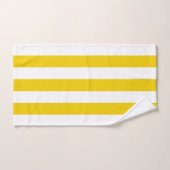 Witte en gele verticale strepen bad handdoek (Handdoek)