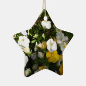Witte en gele viooltjes keramisch ornament (Rechts)