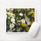 Witte en gele viooltjes muismat (Met muis)