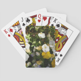 Witte en gele viooltjes pokerkaarten