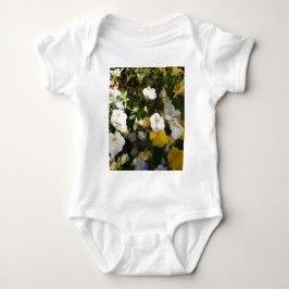 Witte en gele viooltjes romper