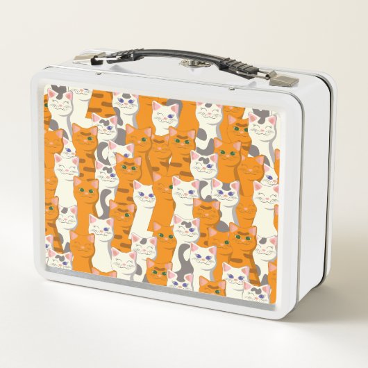 Witte en gember katten patroon groene ogen blauwe  (Achterkant)