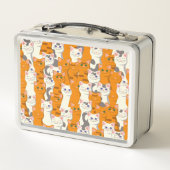 Witte en gember katten patroon groene ogen blauwe  (Achterkant)