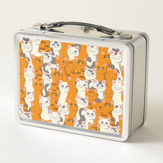 Witte en gember katten patroon groene ogen blauwe  (Achterkant)