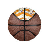 Witte en gember katten patroon groene ogen blauwe basketbal (Rechts)