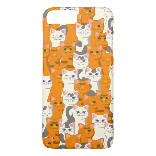 Witte en gember katten patroon groene ogen blauwe Case-Mate iPhone case (Achterkant)