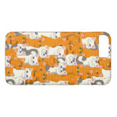 Witte en gember katten patroon groene ogen blauwe Case-Mate iPhone case (Achterkant (Horizontaal))
