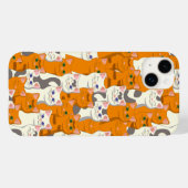 Witte en gember katten patroon groene ogen blauwe Case-Mate iPhone case (Achterkant (horizontaal))