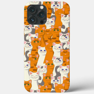 Witte en gember katten patroon groene ogen blauwe Case-Mate iPhone case