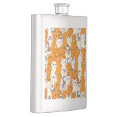 Witte en gember katten patroon groene ogen blauwe  flacon (Rechts)