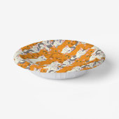 Witte en gember katten patroon groene ogen blauwe papieren kommen (Gebogen)