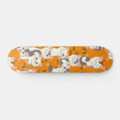 Witte en gember katten patroon groene ogen blauwe  persoonlijk skateboard (Horizontaal)