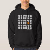 Witte en gemberkatten hoodie (Voorkant)