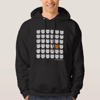 Witte en gemberkatten hoodie