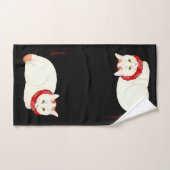 Witte en Ginger Japanse Kat Bad Handdoek (Handdoek)