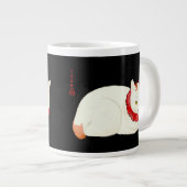 Witte en Ginger Japanse Kat Grote Koffiekop (Voorkant rechts)